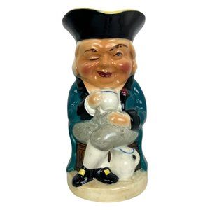 Burlington Ware Toby Jug the Winker w Dark Green Coat